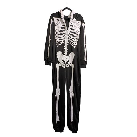Spooktacular Creations Adult Women Glowing Skeleton Pajama Onesie Size XL - Picture 1 of 12